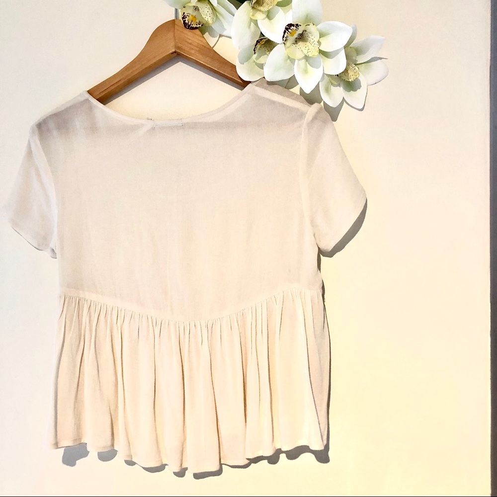 ☀️UO / KIMCHI BLUE / White summer blouse - Picture 6 of 8
